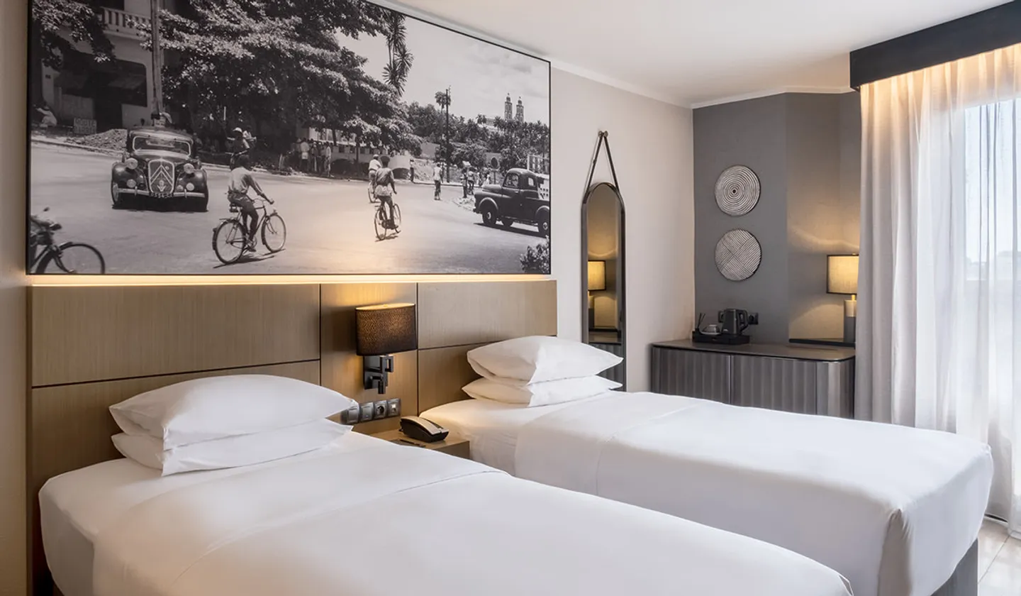 Chambre Twin Deluxe K Hotel Douala, deux lits simples, 24m², voyage d'affaires Douala